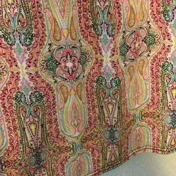 Win win Paisley half sleeve lace tunic sz s/m boho hippie casual y2k 90s concert - Picture 6 of 7